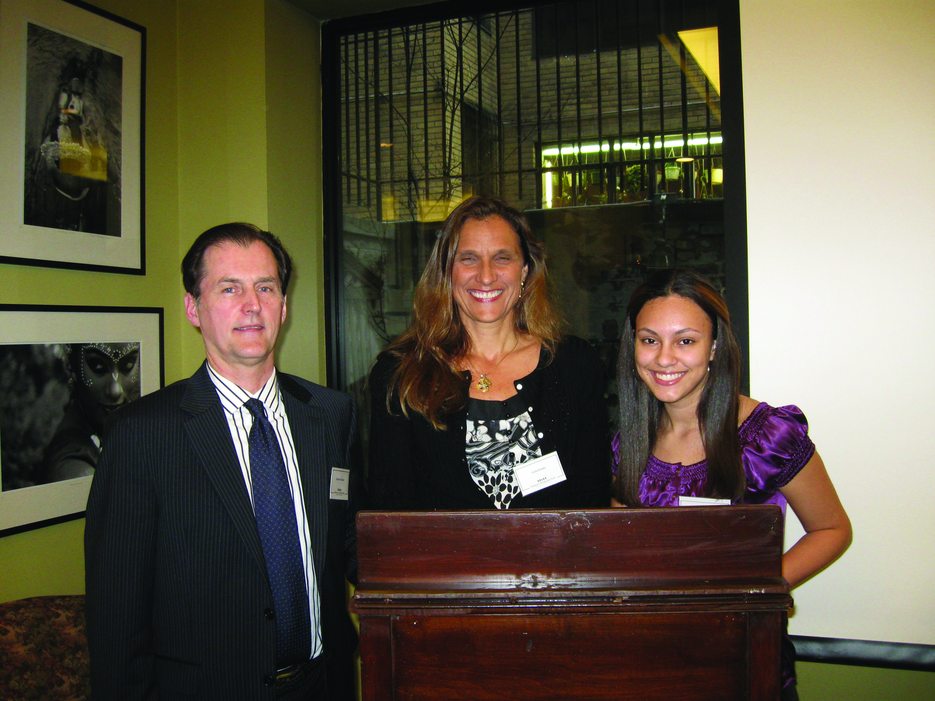 Patrick McCloskey, Darla Romfo, and Aleysha Taveras