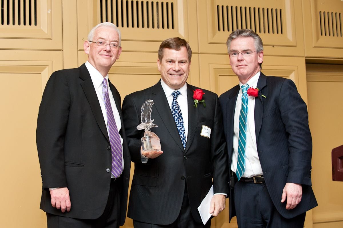 At the Nov. 19th Tri-County Scholarship Fund Annual Awards Dinner: Tri-County Executive Director Gregory Floyd, J. Peter Simon, Hall of Fame honoree, and Timothy I. Duffy, Tri-County Chairman.