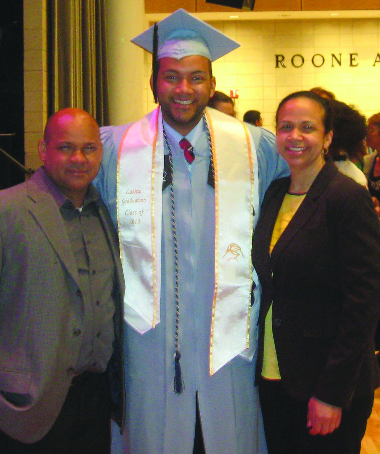CSF Alum Jason Tejada graduating from Columbia with proud parents, Francisco and Luz.