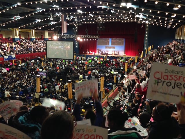 The 5,000 strong crowd came together to support tax credit legislation that would benefit children attending public and private schools.