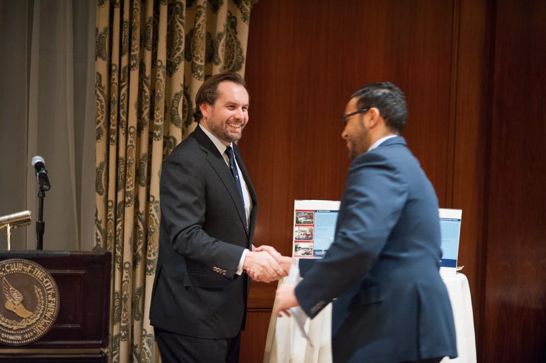 CSF Board Member Remy Trafelet and former CSF Scholar Jason Tejada.