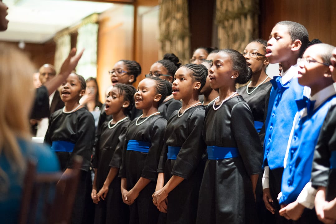 Voices of Trey, the Trey Whitfield School choir, performed several songs.