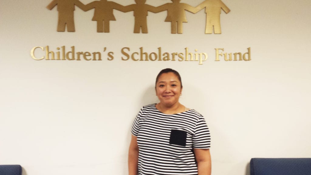 CSF Mom Patricia is very happy with her decision to apply to CSF and send her daughter to St. Leo's School in Queens.